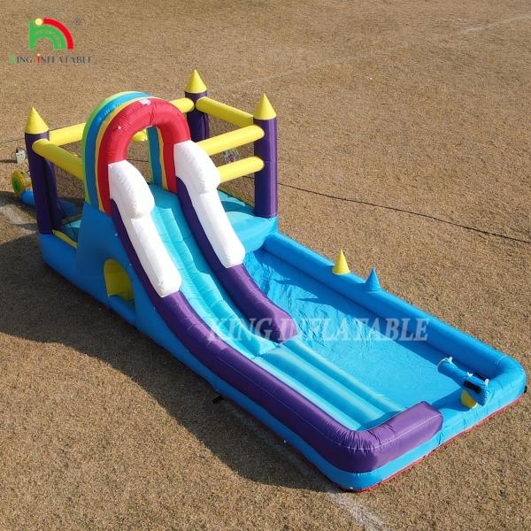 Inflatable Bounce House Combo With Slide Climbing Wall Obstacles Trampoline Ball Pit Pool