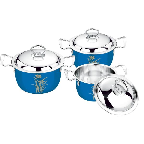 2020 hot selling 16/18/20 3pcs and 4pcs stainless steel 410cookware set &201# cookware sets kitchenwares & kitchen pot