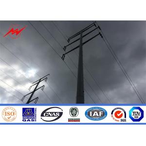High Strength Q235 Galvanized Straight Metal Utility Poles Columniform