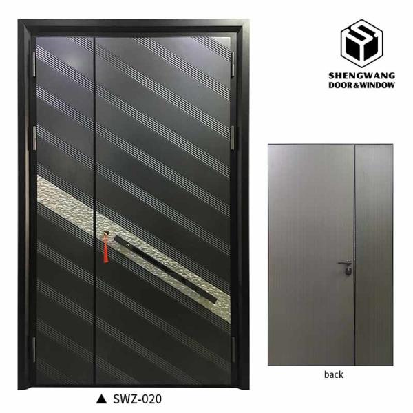 Cast Villa Khaki Copper Aluminium Exterior Doors Folding Aluminum Entry Door