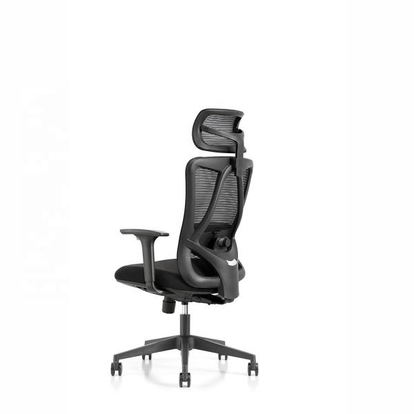 High Back Office Swivel Chair with Locking-Tilt Mechanism and Adjustable