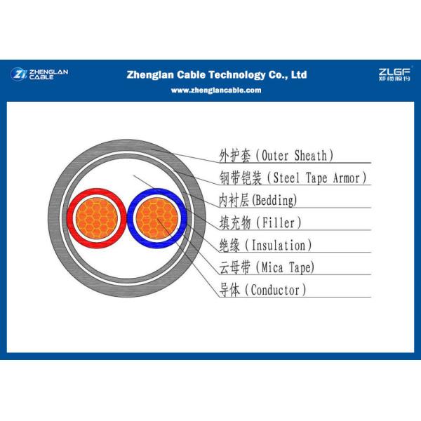 0.6/1KV Armoured 1.5~1000mm2 2 Cores LV Steel LV Wire Cable(Power Cable) （CU/PVC