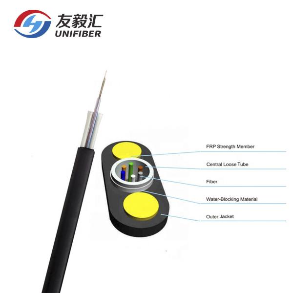 Buy PE Sheath 1~24 Core G657A1 FTTH Fiber Optic Drop Wire at wholesale prices