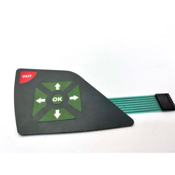 Key Pad Instrument Membrane Switch Panels With 2.54MM Pitch Female Connector