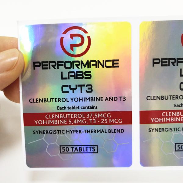 Die Cut Anti Counterfeit Holographic vial Vial Labels