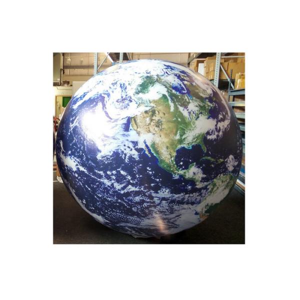 Large 0.2mm PVC Inflatable Advertising Signs / Blow Up Earth Ball