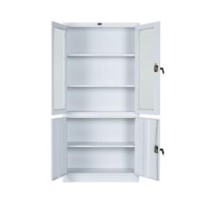 Steel Lockable Glass Door Filing Cabinet Metal File Storage cupboard ISO45001