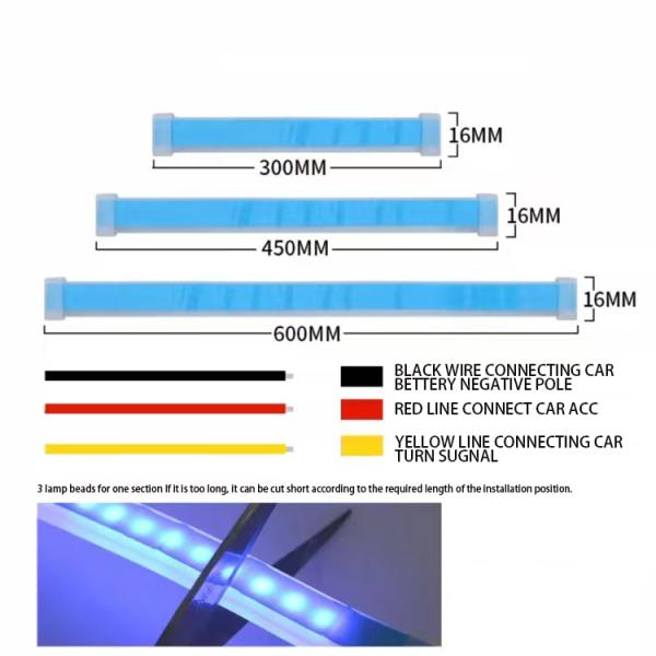 45cm 60CM Drl LED Strip Vehicle LED Work Lights Drl Flexible Led Headlight Strips