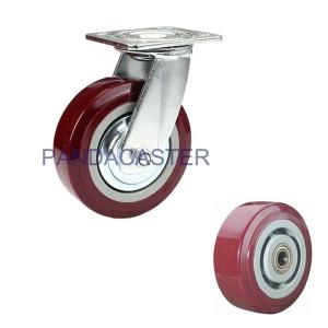 Brownish Red Heavy Duty Casters 350KG 6 Inch Polypropylene Wheels