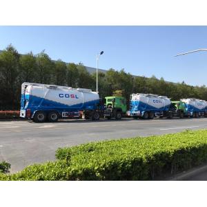 Fuwa / BPW Axle 3 Axle Flour Powder Tank Semi Trailer For Heavy-Duty Goods