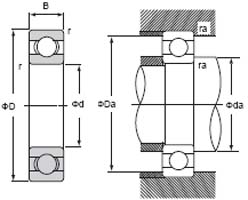 Quality Single Row Deep Groove Ball Bearings Open Type 6204 for sale