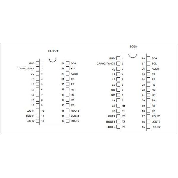 TEA6422 Integrated Circuit Chip new & original BUS-CONTROLLED AUDIO MATRIX