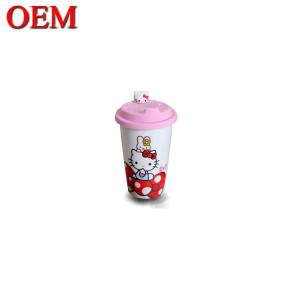 OEM Plastic Cartoon Cute Cup / 3D Model Clear Plastic Mug