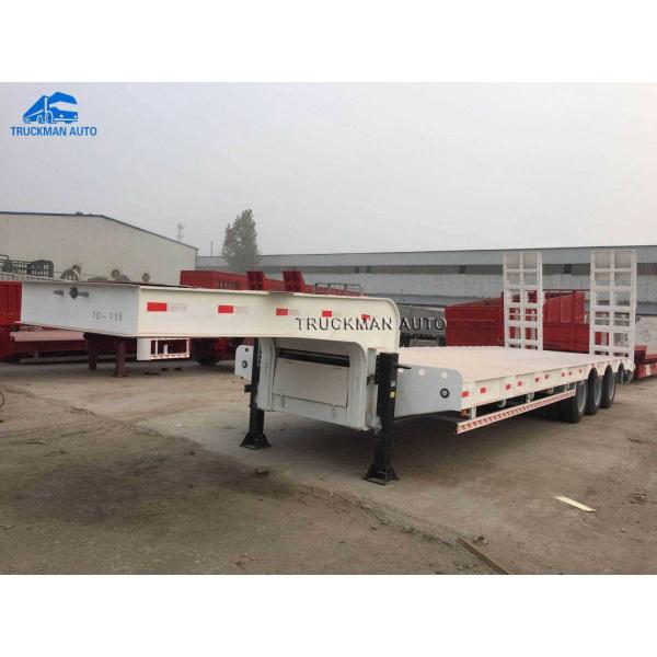 Buy High Strength Steel 3 Axle 50 Tons Lowboy Semi Trailer at wholesale prices