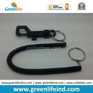 Slim Long Stretchable Snap Hook Spring Coil Tether for Anti-Losting