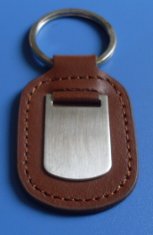 Fashion OEM / ODM brown Personalized Leather Keychains for promotion gift