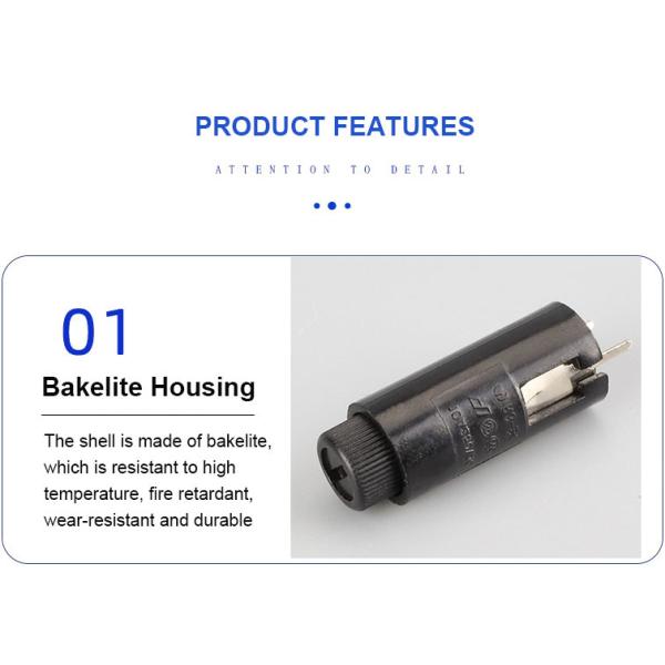 H3-24 Boyonet Type Cap PCB Board Mount Terminal 5x20mm Fuse Holder 10A 250VAC