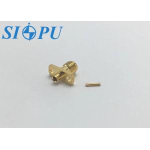 SMA Female RF Coaxial Connector – Two-Hole Flange Mount, Compatible with 2# Semi