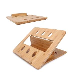 Quality Affordable Sustainable Bamboo Foldable Laptop Holder for Desk Portable in Living Room for sale