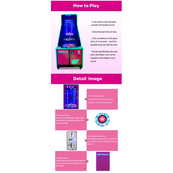 Hot Hoops Basketball Game Machine Simulator Street Basketball Arcade Electronic Shooting Game