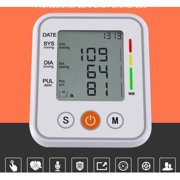 Smart LCD Digital Display Blood Pressure Monitor With Large Volume Voice Reporting