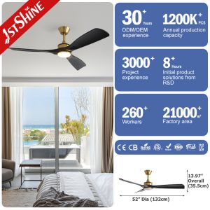 52 Inch Ceiling Fan with LED Light and Customizable Design Modern and Stylish