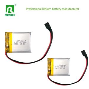 603035 Lithium Polymer Battery Cell 3.7V 600mAh Rechargeable Li-Polymer