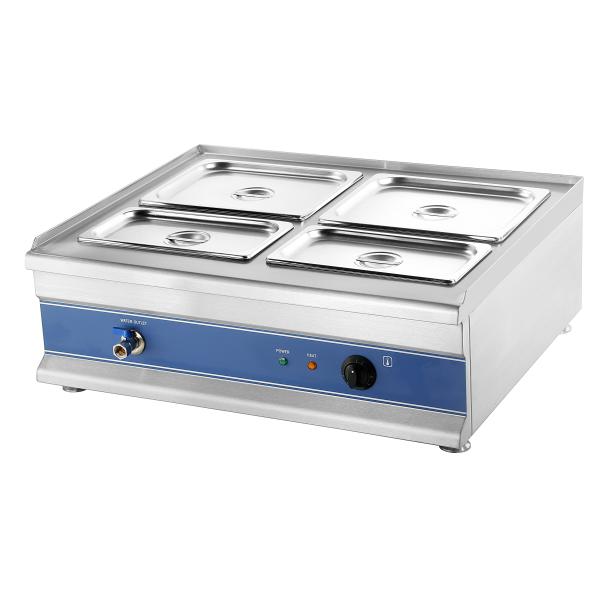 Buy Silver Grey Stainless Steel Bain Marie Commercial Kitchen Equipment 1.5KW 220-240V at wholesale prices