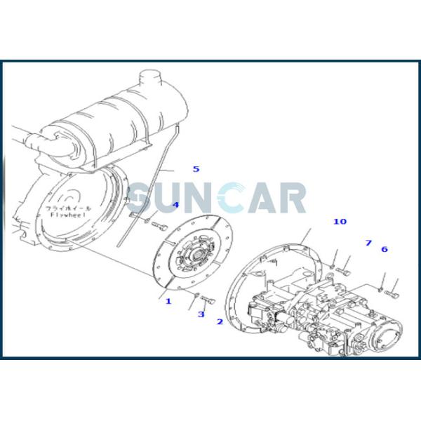 708-2H-00380 7082H00380 Main Pump Seal Repair Kit For Komatsu PC300-6 PC400-6