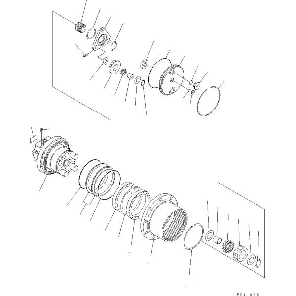 Komatsu PC35-8 PC35R-8 Travel Reduction , 20S-60-82121 Travel Motor Reduction Gear Box