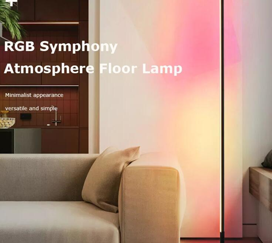 Modern Smart LED Floor Lamp Rgb LED Light Bar For Living Room Nordic Ambient