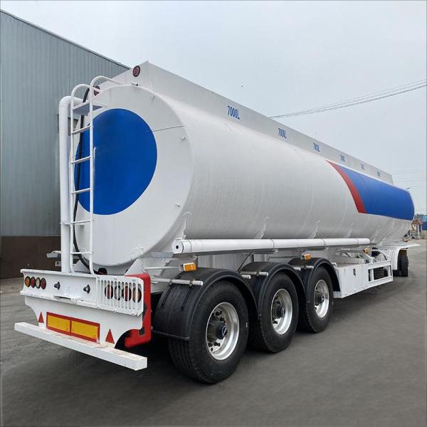 CIMC tri axle Stainless Steel Petrol Diesel Gasoline 6-7 separate warehouse 7000L Transport Oil Fuel Truck tanker Semi Trailer