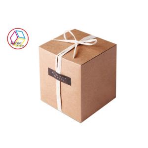 Brown Kraft Candle Boxes Recyclable Feature Customized Service