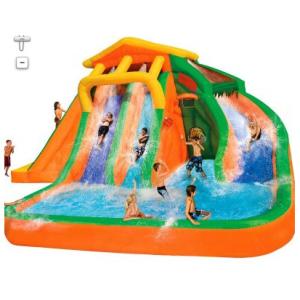 Quality Orange And Blue 0.55mm PVC Tarpaulin Inflatable Water Slide/New design Backyard Slide for sale