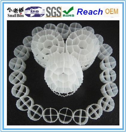 White Color MBBR Bio Carrier Media For Anaerobic Tank With Virgin HDPE Material And 12*9mm Size
