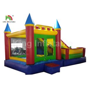 Quality 0.55mm PVC Tarpualin 4 In 1 Combo Inflatable Jumping Bouncer With Slide For Kids for sale