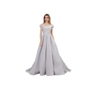 Customize Fluffy Embroidery Arabic Evening Dresses Lady Formal Dress