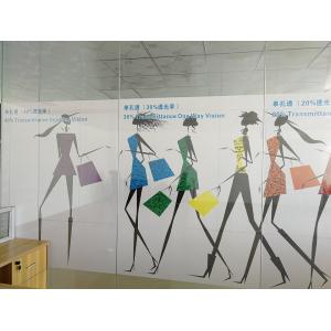 China Printable 140mic Perforated Self Adhesive Vinyl one way vision For Solvent Printing on sale