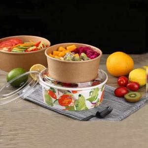 Bio-degradable Single wall PE coating Disposable Paper Bowl For Salad