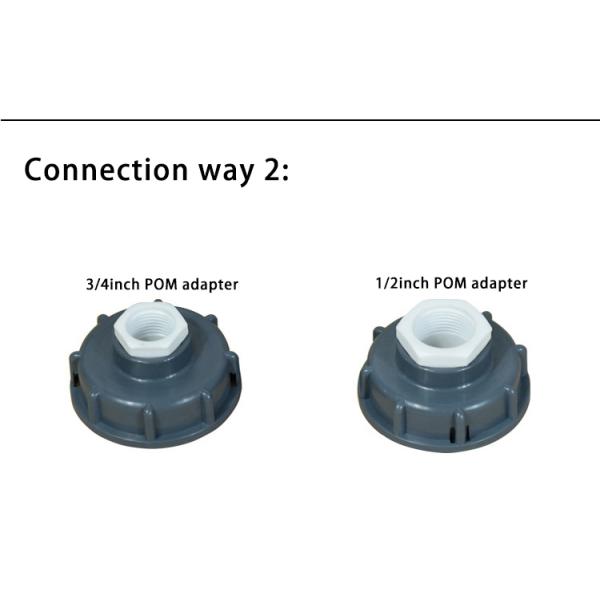 S60*6 IBC Tank Adapter Plastic Fitting 3/4" Casting Connector Water Tank Lid Valve Durable
