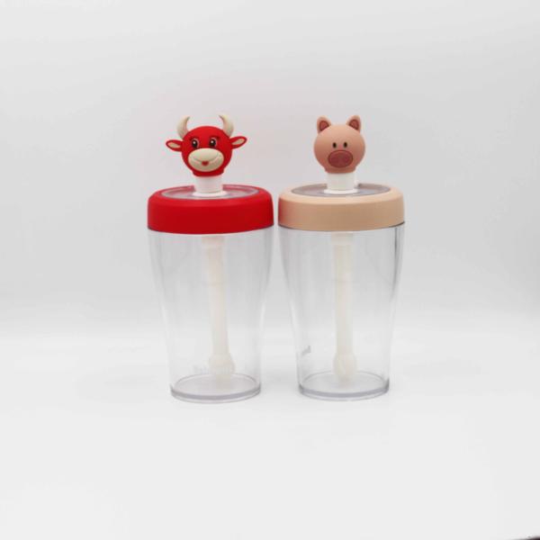 Buy Heat Resistant Cartoon Plastic Water Bottle 430ml Large Capacity at wholesale prices