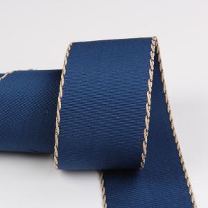 10mm-38mm Stitched Polyester Grosgrain Ribbon ISO9001 Solid Pattern