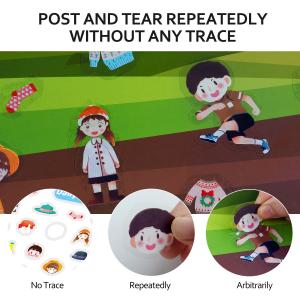 100PCS Reusable Sticker Book About Fairy Characters Daily Clothing Festivals