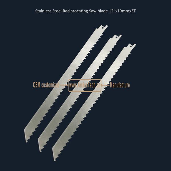 Stainless Steel Reciprocating Saw blade 12"x19mmx3T,Cutting Wood,Frozen Meat