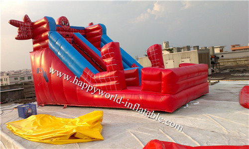 Buy inflatable spider man bouncy castle , inflatable dry slide , inflatable slide at wholesale prices