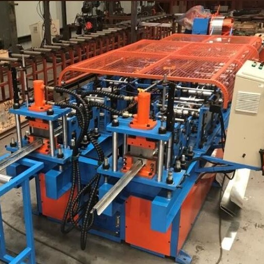 0.4-1.2mm Top Hat Channel Roll Forming Machine , 2 In One Metal Omega Profile