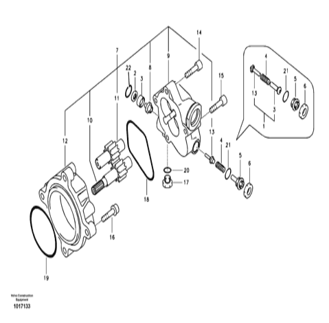 14535458 VOE14535458 Gear Pump Excavator Hydraulic Pump Parts Fitting For Vo-lvo EC200B