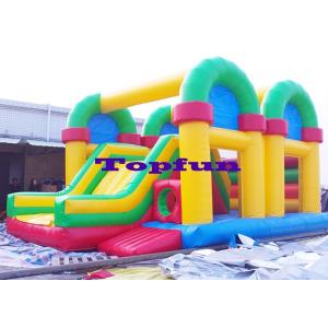 Quality Eco Friendly Inflatable Jumping Castle / Bounce around with slide for sale