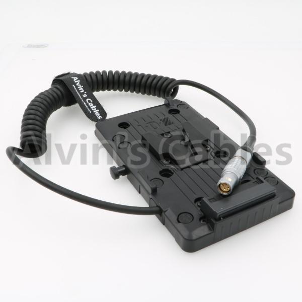 IDX V-Mount Battery Plate To 6 Pin Right Angle Video Power Cable For Red Scarlet Epic