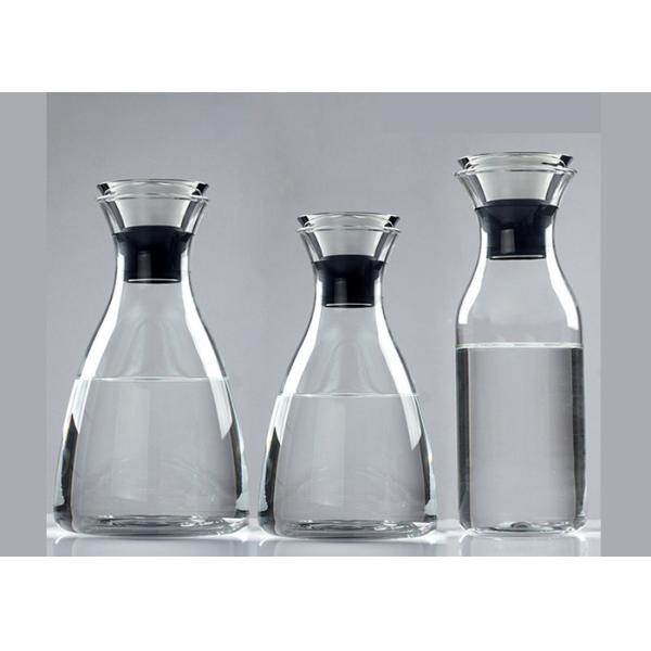 Heat Resistant Pyrex Clear Glass Water Pitcher , Glass Fruit Infusion Pitcher